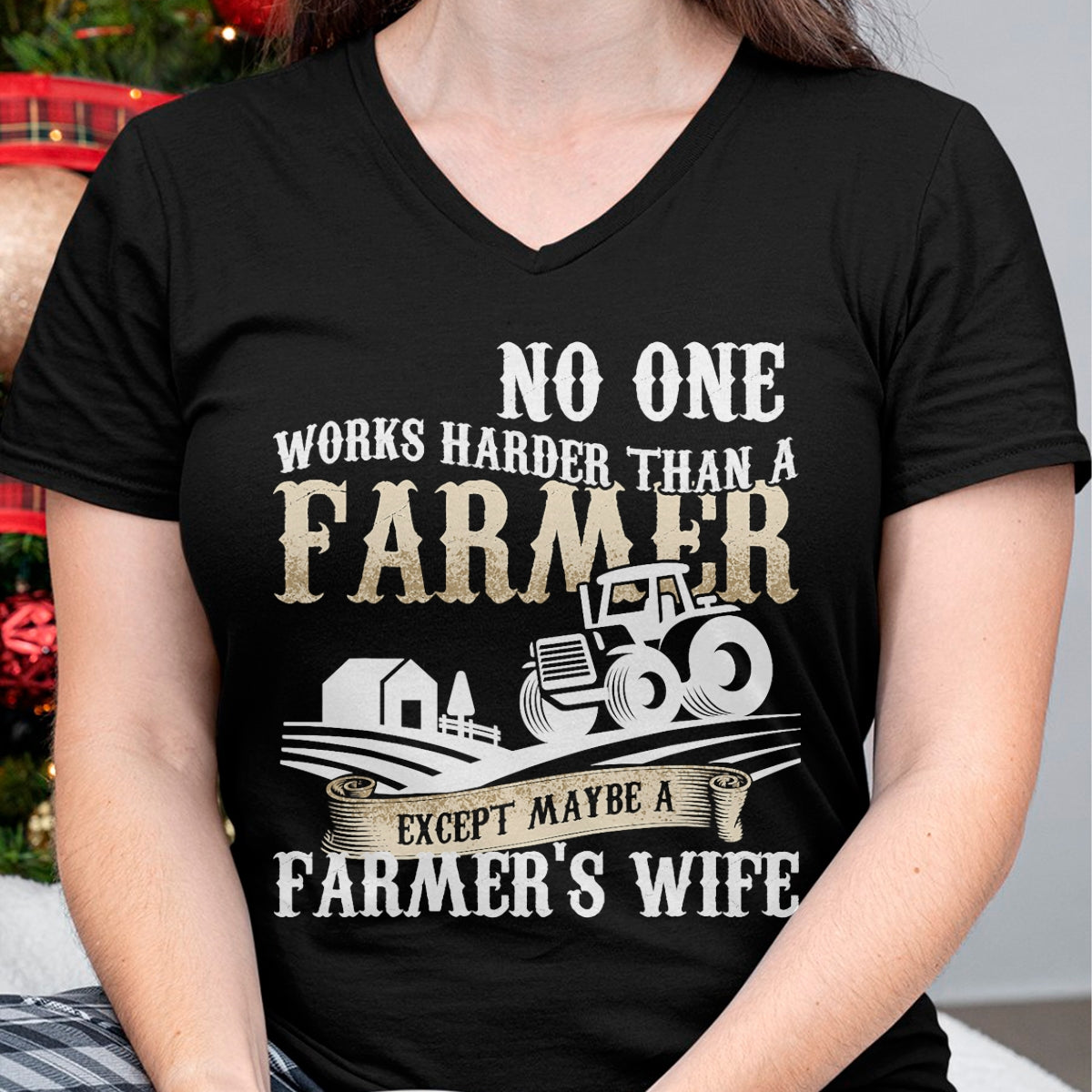Best Farmer Life Shirt, Funny Farmer UnisexT-Shirt/Hoodie/Sweatshirt HLT00 - Funny No One Works Harder Than a Farmer Wife Tractor Farm T-Shirt