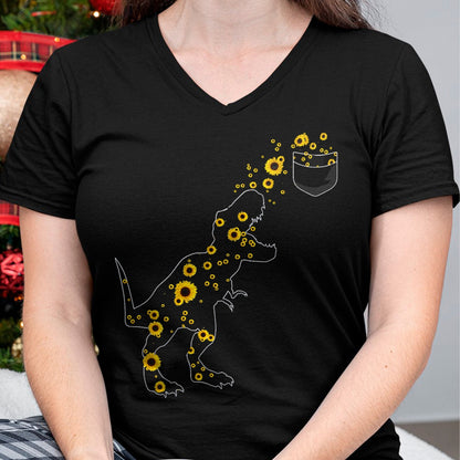 Best Dinosaur Lover Shirt, Funny Dinosaur UnisexT-Shirt/Hoodie/Sweatshirt HLT00 - Sunshine Dinosaurs T-rex Sunflower Rex Sun Flower Dinosaur T-Shirt
