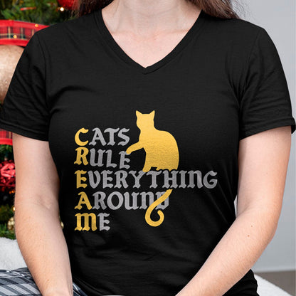 Cat Love Shirt, Funny Cat Lover Gift UnisexT-Shirt/Hoodie/Sweatshirt HLT00 - Cats Rule Everything Around Me Cat Daddy Vintage T-Shirt