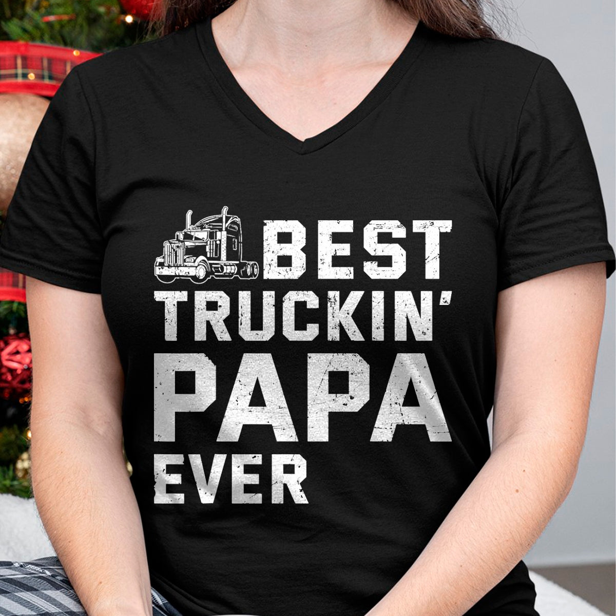 Best Truck Driver Life Shirt, Funny Trucker UnisexT-Shirt/Hoodie/Sweatshirt HLT00 - Best Truckin' papa ever Truck driver Trucker Fathers Day T-Shirt