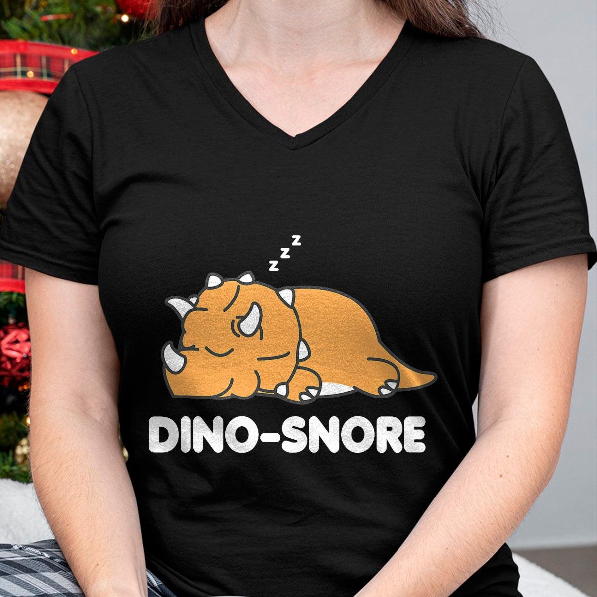 Best Dinosaur Lover Shirt, Funny Dinosaur UnisexT-Shirt/Hoodie/Sweatshirt HLT00 - Dino Snore Triceratops Dinosaur Pyjamas T-Shirt