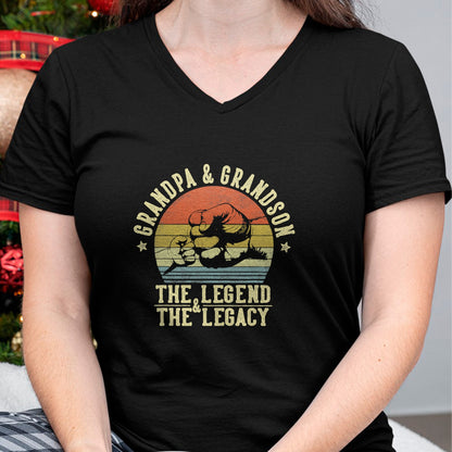 Best Grandpa Shirt, Proud Grandpa Unisex T-Shirt/Hoodie/Sweatshirt HLT00 - Grandpa and Grandson The Legend And The Legacy Gifts Grandpa T-Shirt