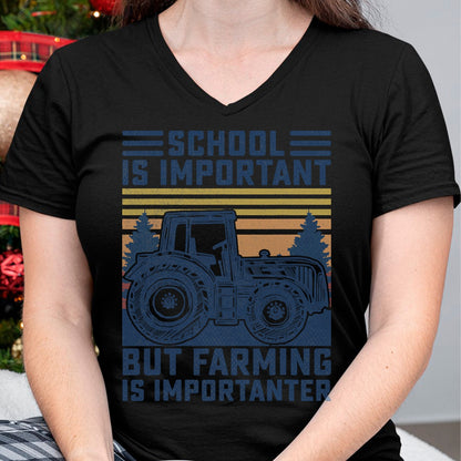 Best Farmer Life Shirt, Funny Farmer UnisexT-Shirt/Hoodie/Sweatshirt HLT00 - But Farming is Importanter Farmer Tractor Funny Farm Boys T-Shirt