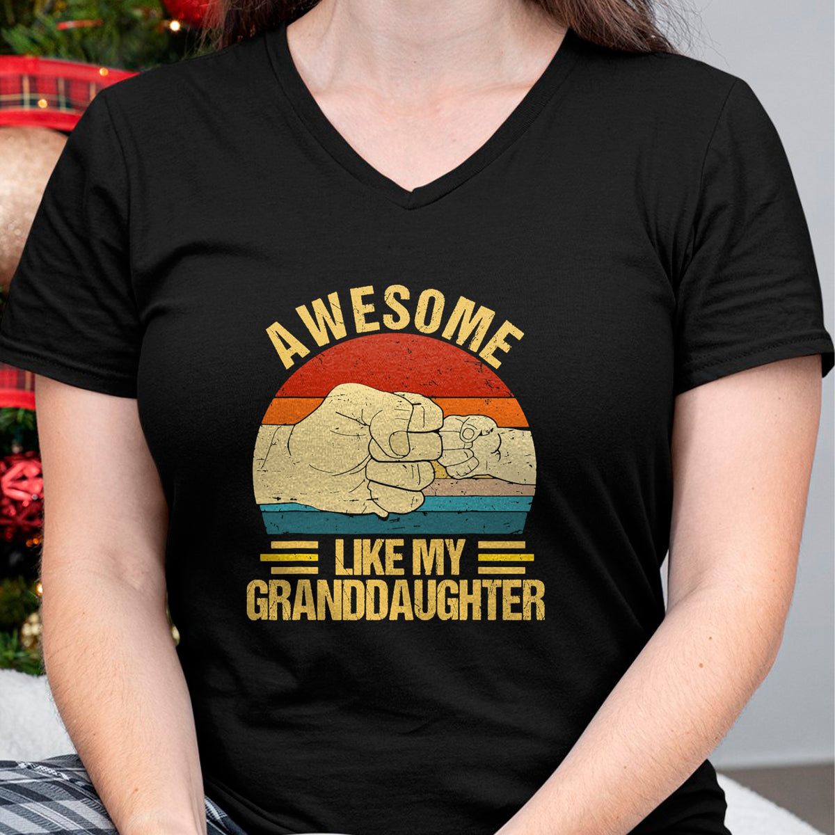 Best Grandpa Shirt, Proud Grandpa Unisex T-Shirt/Hoodie/Sweatshirt HLT00 - Awesome Like My Granddaughter Funny Father's Day Grandpa T-Shirt