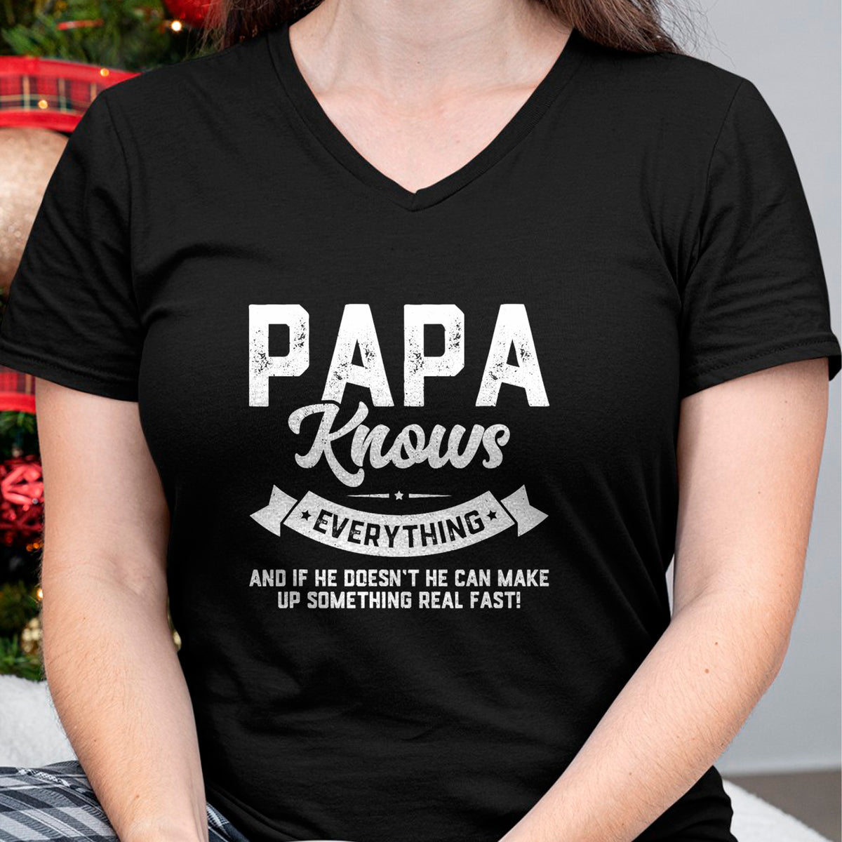 Best Grandpa Shirt, Proud Grandpa Unisex T-Shirt/Hoodie/Sweatshirt HLT00 - Papa Knows Everything 60th Gift Funny Father's Day T-Shirt (1)