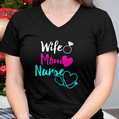 Funny Nurse Shirt, Nurse Unisex T-Shirt/Hoodie/Sweatshirt HLT00 - Wife Mom Nurse Gift Mothers Day Gift For RN LPN ICU Nurses T-Shirt
