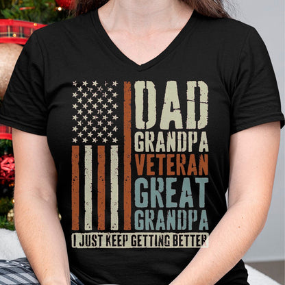 Proud Veteran Shirt, Funny Veteran UnisexT-Shirt/Hoodie/Sweatshirt HLT00 - Dad Grandpa Veteran Great Grandpa T-Shirt, Men, Black, 3X-Large