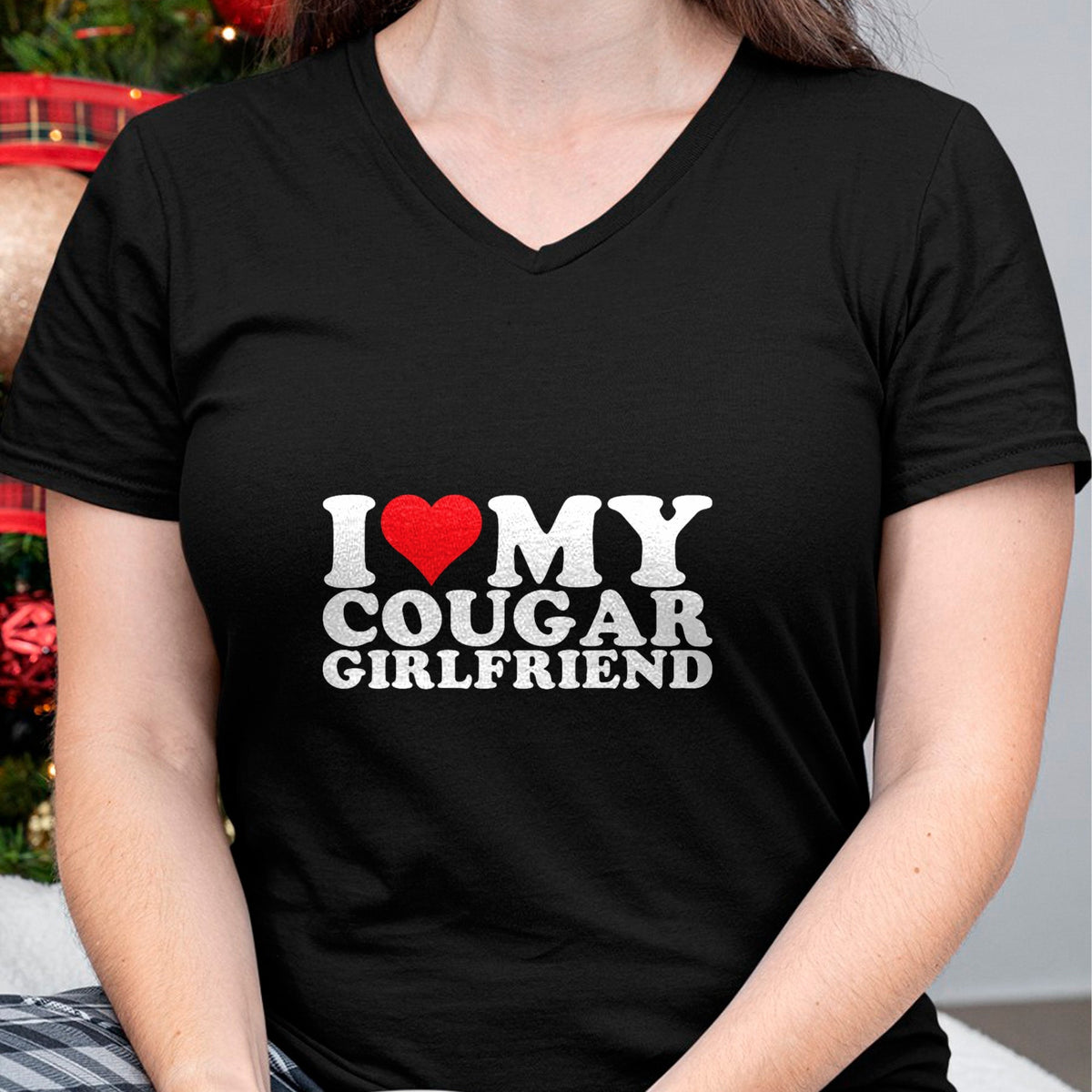 Best Wife Shirt, Wife and Husband Unisex T-Shirt/Hoodie/Sweatshirt HLT00 - I Love My Cougar Girlfriend I Heart My Cougar GF T-Shirt