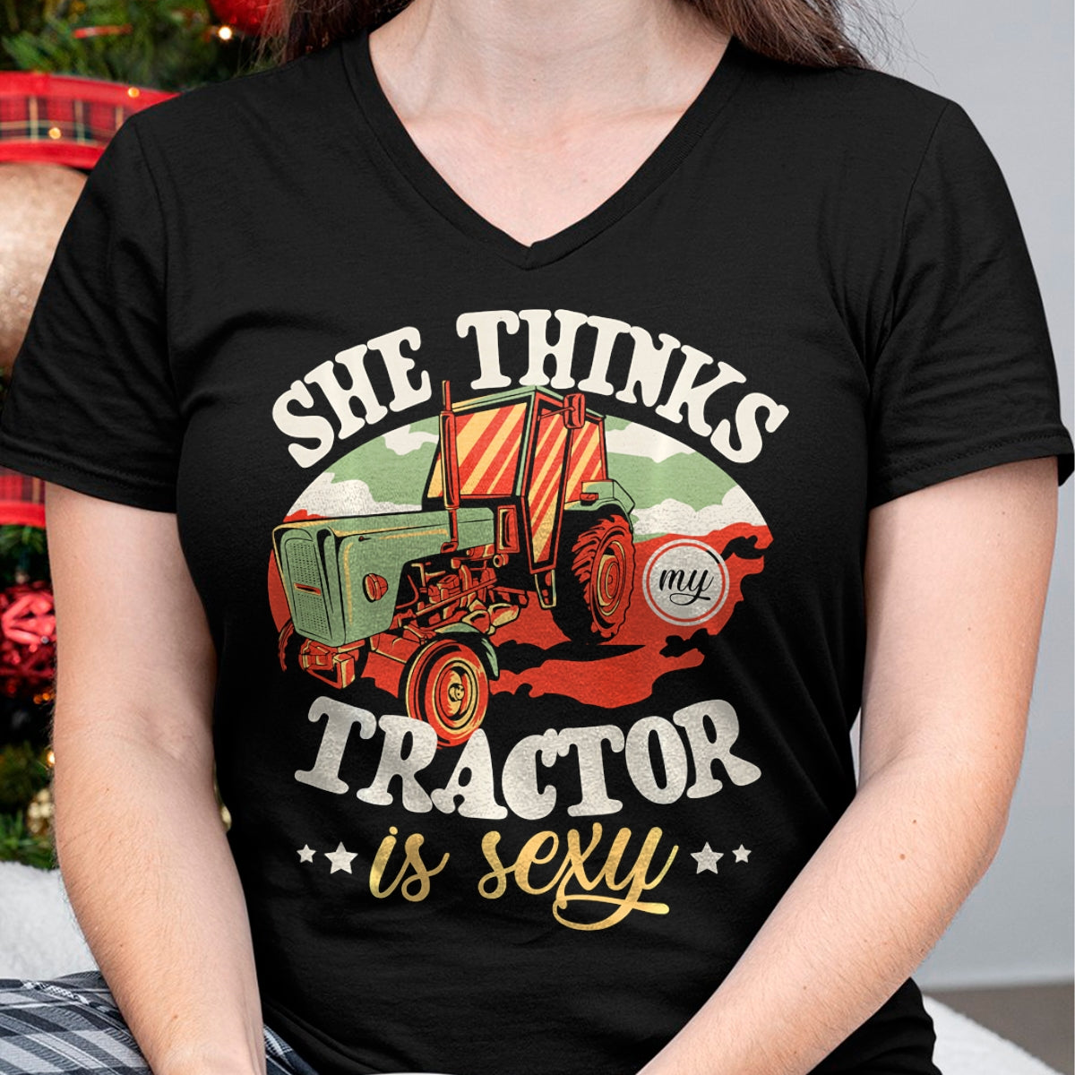 Best Farmer Life Shirt, Funny Farmer UnisexT-Shirt/Hoodie/Sweatshirt HLT00 - Mens She Thinks My Tractor is Sexy Farmer Agriculture Farm Performance T-Shirt