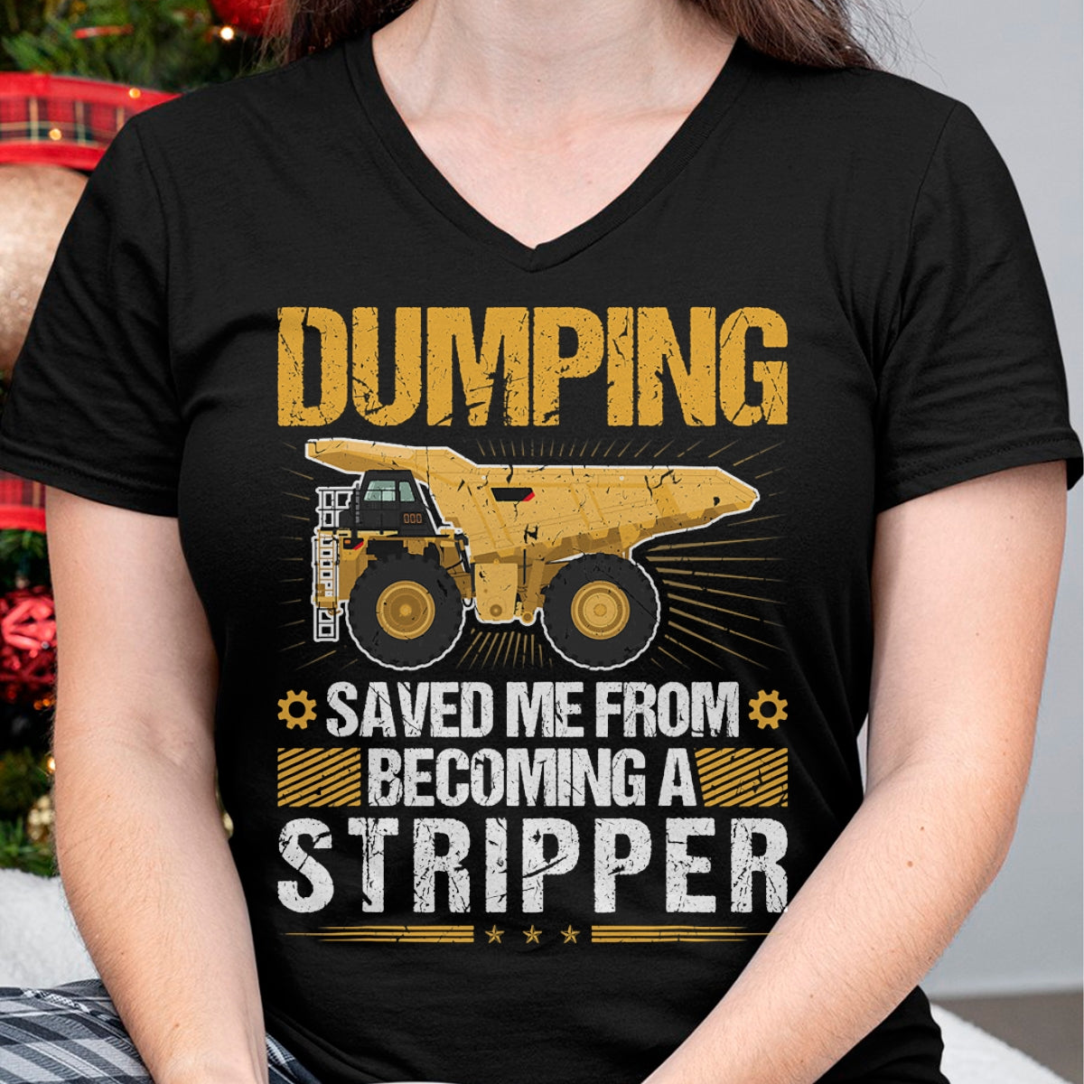 Best Truck Driver Life Shirt, Funny Trucker UnisexT-Shirt/Hoodie/Sweatshirt HLT00 - Dumping Saved Me, Dump Truck Haul Truck Driver T-Shirt