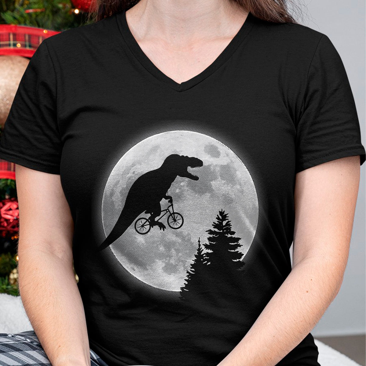 Best Dinosaur Lover Shirt, Funny Dinosaur UnisexT-Shirt/Hoodie/Sweatshirt HLT00 - T-rex Bike Moon  Dinosaur Moon Bike T-Shirt