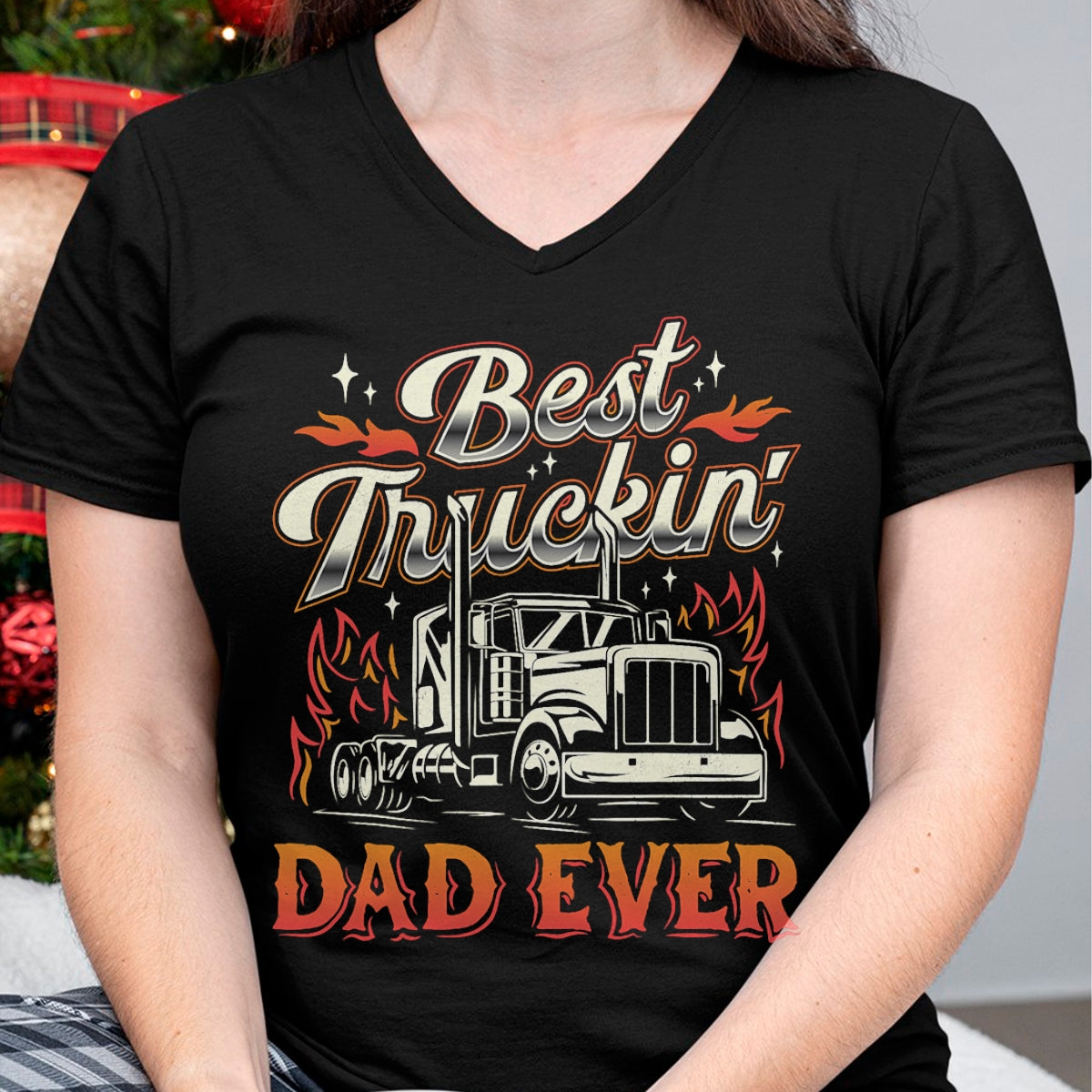 Best Truck Driver Life Shirt, Funny Trucker UnisexT-Shirt/Hoodie/Sweatshirt HLT00 - Best Truckin Dad Ever Trucker Truck Driver Father's Day Men T-Shirt