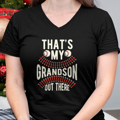 Best Grandpa Shirt, Proud Grandpa Unisex T-Shirt/Hoodie/Sweatshirt HLT00 - That's My Grandson Out There Baseball Men Grandpa Baseball T-Shirt