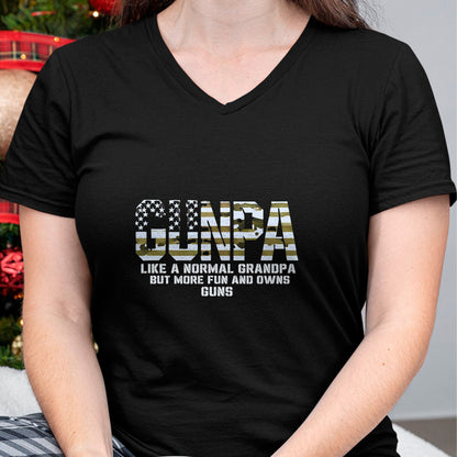 Best Grandpa Shirt, Proud Grandpa Unisex T-Shirt/Hoodie/Sweatshirt HLT00 - Gunpa Like A Normal Grandpa But More Fun And Owns Guns T-Shirt