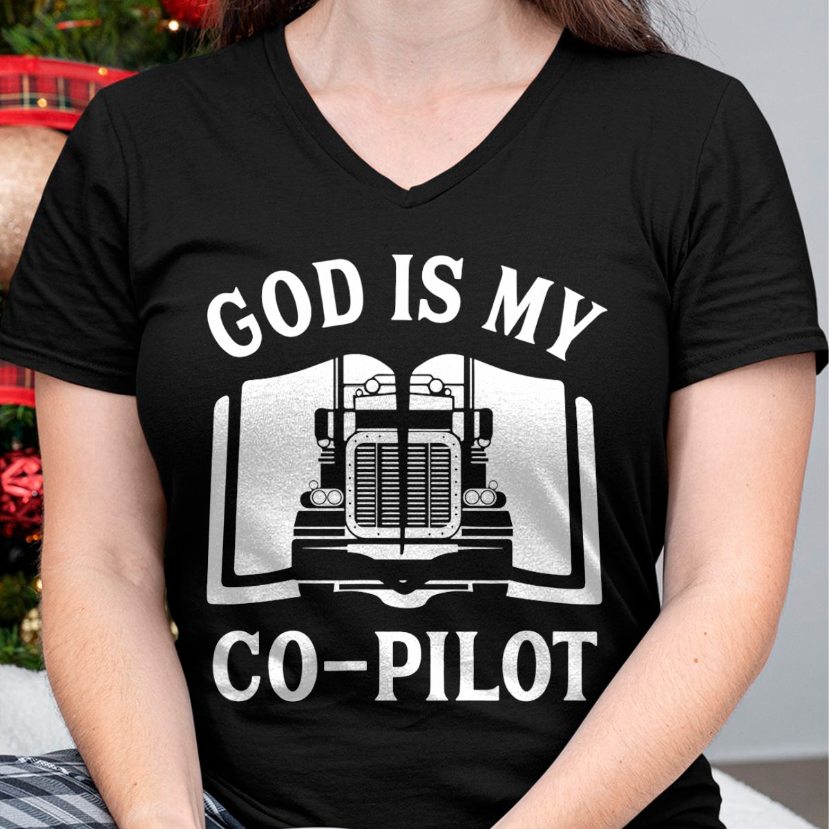 Best Truck Driver Life Shirt, Funny Trucker UnisexT-Shirt/Hoodie/Sweatshirt HLT00 - Christian God Co Pilot Trucker Truck Driver T-Shirt