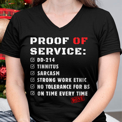 Proud Veteran Shirt, Funny Veteran UnisexT-Shirt/Hoodie/Sweatshirt HLT00 - Proof Of Service DD-214 Tinnitus Strong Work Ethic sarcasm T-Shirt