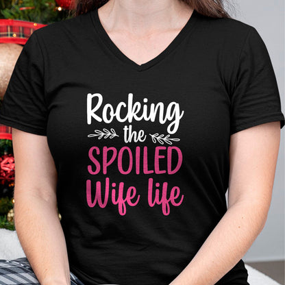 Best Wife Shirt, Wife and Husband Unisex T-Shirt/Hoodie/Sweatshirt HLT00 - Funny Spoiled Wife Art For Women Girls Husband Spoiled Wife T-Shirt (2)