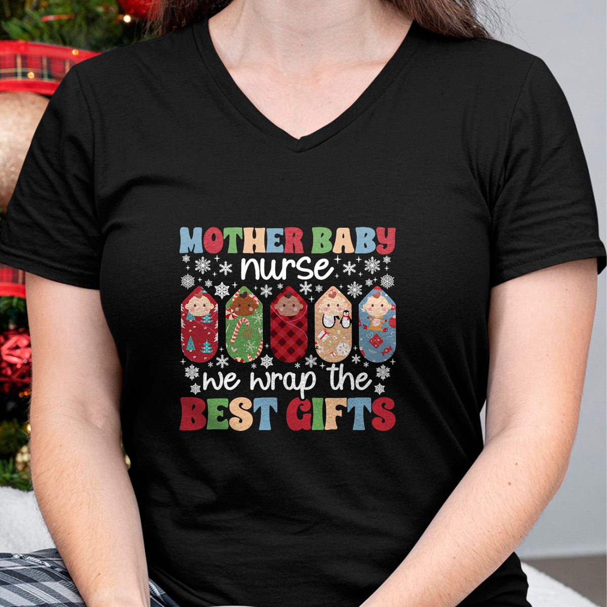Funny Nurse Shirt, Nurse Unisex T-Shirt/Hoodie/Sweatshirt HLT00 - Christmas Mother Baby Nurse Xmas Party Mom Baby Nurse T-Shirt
