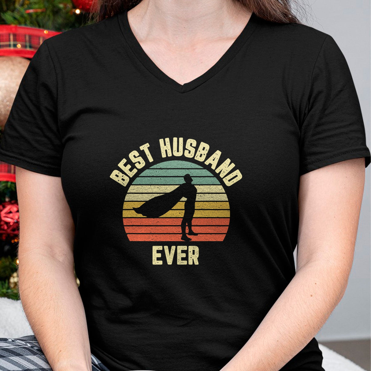 Best Wife Shirt, Wife and Husband Unisex T-Shirt/Hoodie/Sweatshirt HLT00 - Vintage Best Husband Ever Superhero Fun Retro Graphic T-Shirt