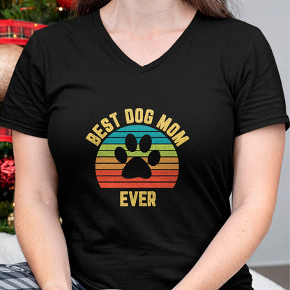 Dog Love Shirt, Dog Lover Gift T-Shirt/Hoodie/Sweatshirt HLT00 - Vintage Dog Mom Shirt Mother Loves Dogs Mama Colorful Design T-Shirt