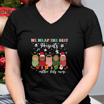 Funny Nurse Shirt, Nurse Unisex T-Shirt/Hoodie/Sweatshirt HLT00 - Mother Baby Nurse Christmas Postpartum Nursing NP RN Squad T-Shirt