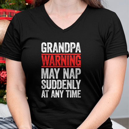Best Grandpa Shirt, Proud Grandpa Unisex T-Shirt/Hoodie/Sweatshirt HLT00 - Grandpa Warning May Nap Suddenly At Any Time T-Shirt T-Shirt (1)
