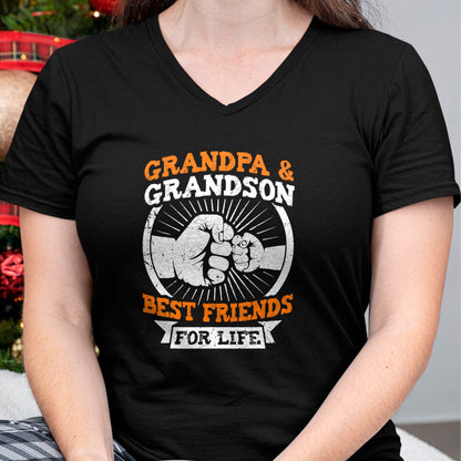 Best Grandpa Shirt, Proud Grandpa Unisex T-Shirt/Hoodie/Sweatshirt HLT00 - Grandpa and Grandson Best Friends for Life Grandfather T-Shirt