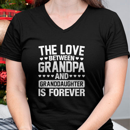 Best Grandpa Shirt, Proud Grandpa Unisex T-Shirt/Hoodie/Sweatshirt HLT00 - The Love Between Grandpa and Granddaughter is Forever T-Shirt