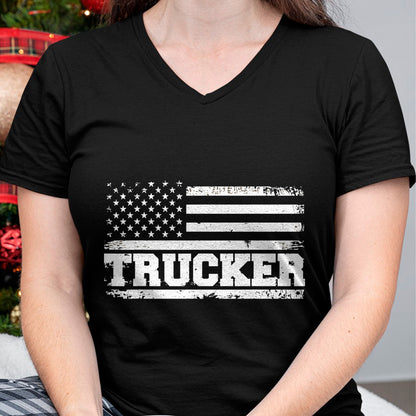 Best Truck Driver Life Shirt, Funny Trucker UnisexT-Shirt/Hoodie/Sweatshirt HLT00 - Truck Driver Trucker Us American Flag Patriotic T-Shirt