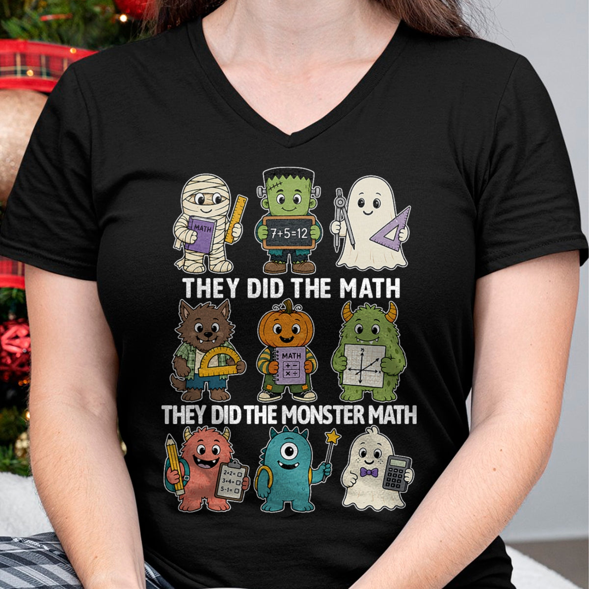 Best Teacher Shirt, Funny Teacher UnisexT-Shirt/Hoodie/Sweatshirt HLT00 - Cute Funny They Did The Monster Math Teachers Halloween T-Shirt