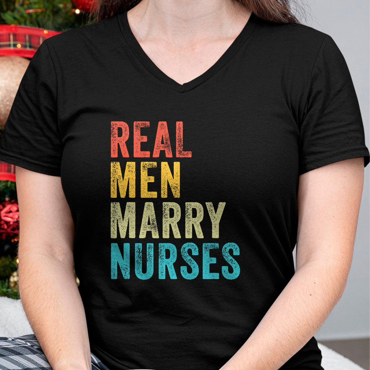 Funny Nurse Shirt, Nurse Unisex T-Shirt/Hoodie/Sweatshirt HLT00 - Real Men Marry Nurses Future Husband Wife Engagement Funny T-Shirt
