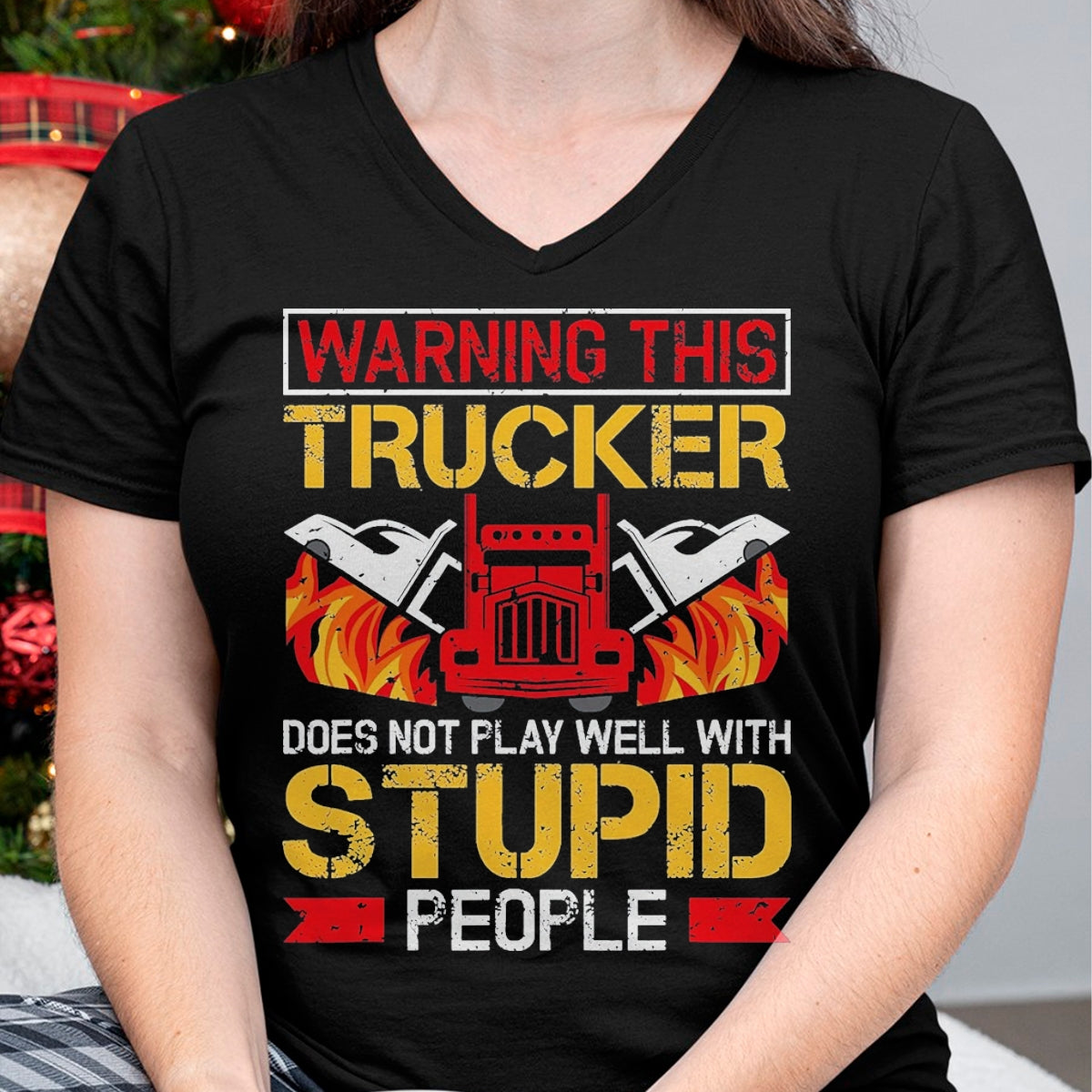 Best Truck Driver Life Shirt, Funny Trucker UnisexT-Shirt/Hoodie/Sweatshirt HLT00 - Funny Trucker Warning Semi Truck Driver Trucker T-Shirt, Men, Black, Large