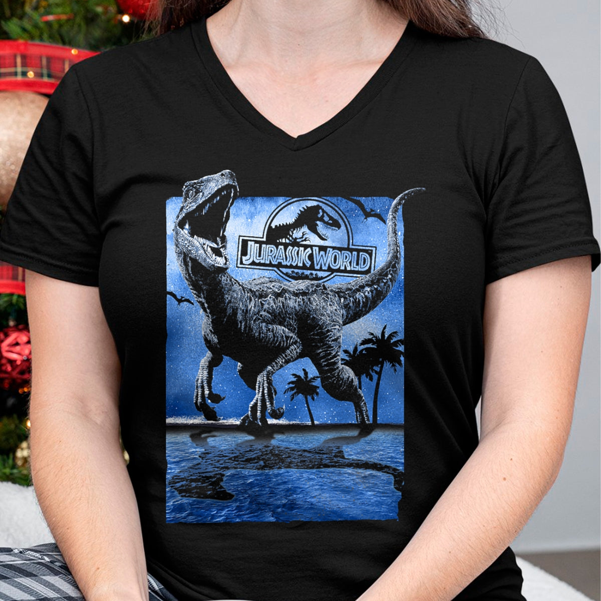 Best Dinosaur Lover Shirt, Funny Dinosaur UnisexT-Shirt/Hoodie/Sweatshirt HLT00 - Jurassic World Raptor Moon Light Logo Graphic T-Shirt T-Shirt