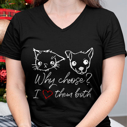 Cat Love Shirt, Funny Cat Lover Gift UnisexT-Shirt/Hoodie/Sweatshirt HLT00 - Cat and Dog Lover I Love Puppies and Kittens T-Shirt (1)