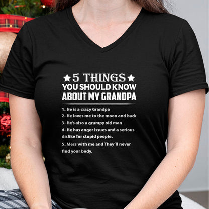 Best Grandpa Shirt, Proud Grandpa Unisex T-Shirt/Hoodie/Sweatshirt HLT00 - 5 Things You Know About My Grandpa He Is My Grandpa T-Shirt