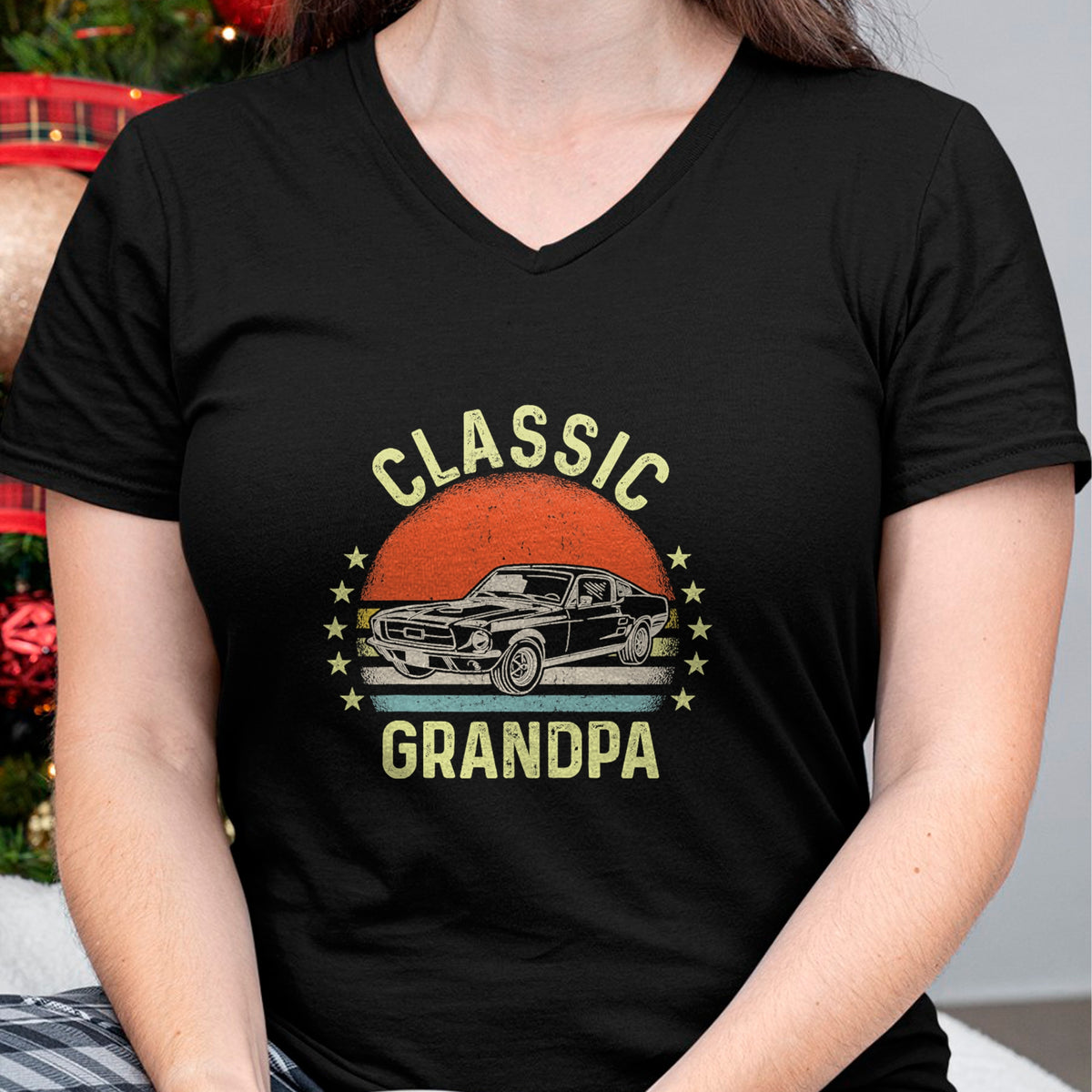Best Grandpa Shirt, Proud Grandpa Unisex T-Shirt/Hoodie/Sweatshirt HLT00 - Funny Grandpa Classic Car Graphic Vintage Retro T-Shirt