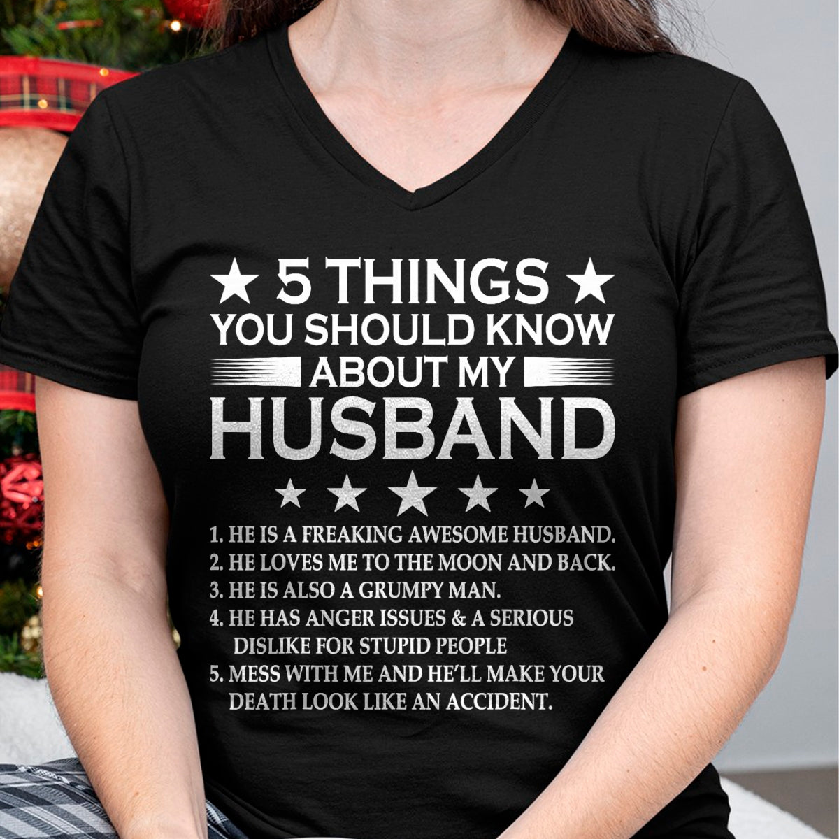Best Husband Shirt, Wife and Husband Unisex T-Shirt/Hoodie/Sweatshirt HLT00 - 5 Things You Should Know About My Husband Marriage T-Shirt