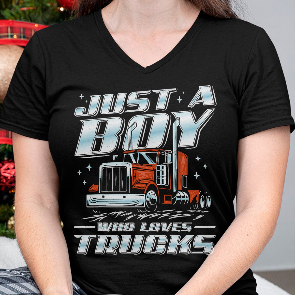 Best Truck Driver Life Shirt, Funny Trucker UnisexT-Shirt/Hoodie/Sweatshirt HLT00 - Just a Boy Who Loves Trucks Trucker Semi Truck Driver Funny T-Shirt