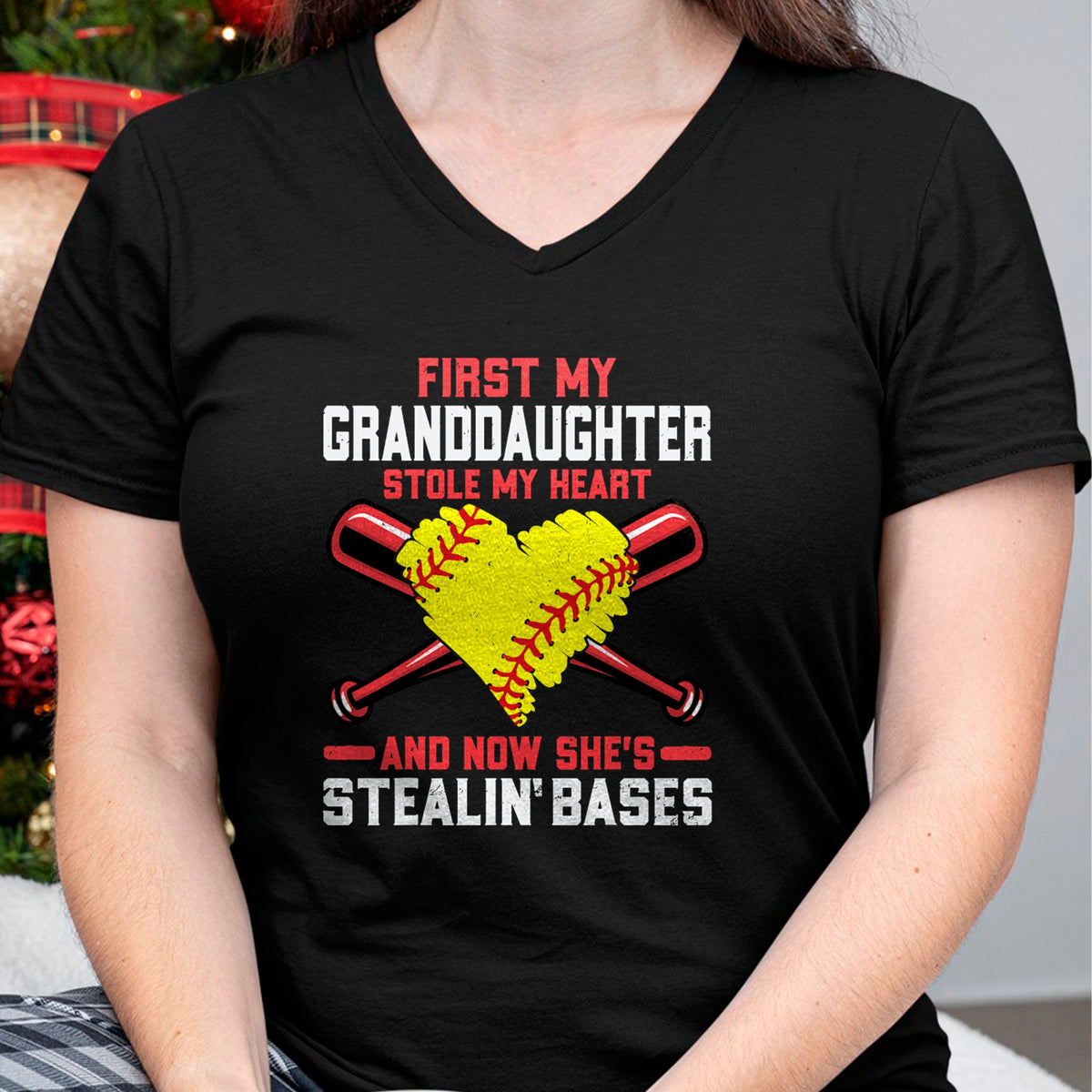Best Grandpa Shirt, Proud Grandpa Unisex T-Shirt/Hoodie/Sweatshirt HLT00 - First My Granddaughter Stole My Heart - Softball Grandpa T-Shirt