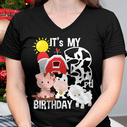 Best Farmer Life Shirt, Funny Farmer UnisexT-Shirt/Hoodie/Sweatshirt HLT00 - Farm Animals 3 Year Old It's My 3rd Birthday Party T-Shirt T-Shirt