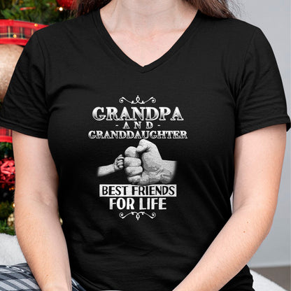 Best Grandpa Shirt, Proud Grandpa Unisex T-Shirt/Hoodie/Sweatshirt HLT00 - Grandpa and Granddaughter Best Friends For Life Matching T-Shirt T-Shirt (1)