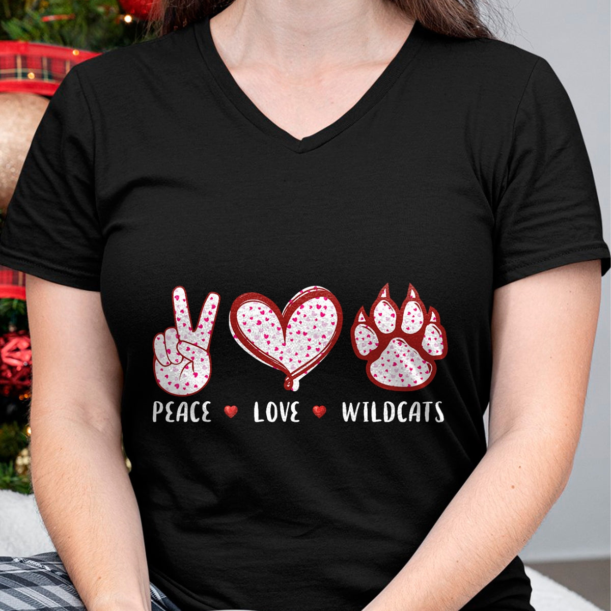 Cat Love Shirt, Funny Cat Lover Gift UnisexT-Shirt/Hoodie/Sweatshirt HLT00 - Peace Love Wildcats Gifts Men Women Kids Boys Girls Wild cat T-Shirt