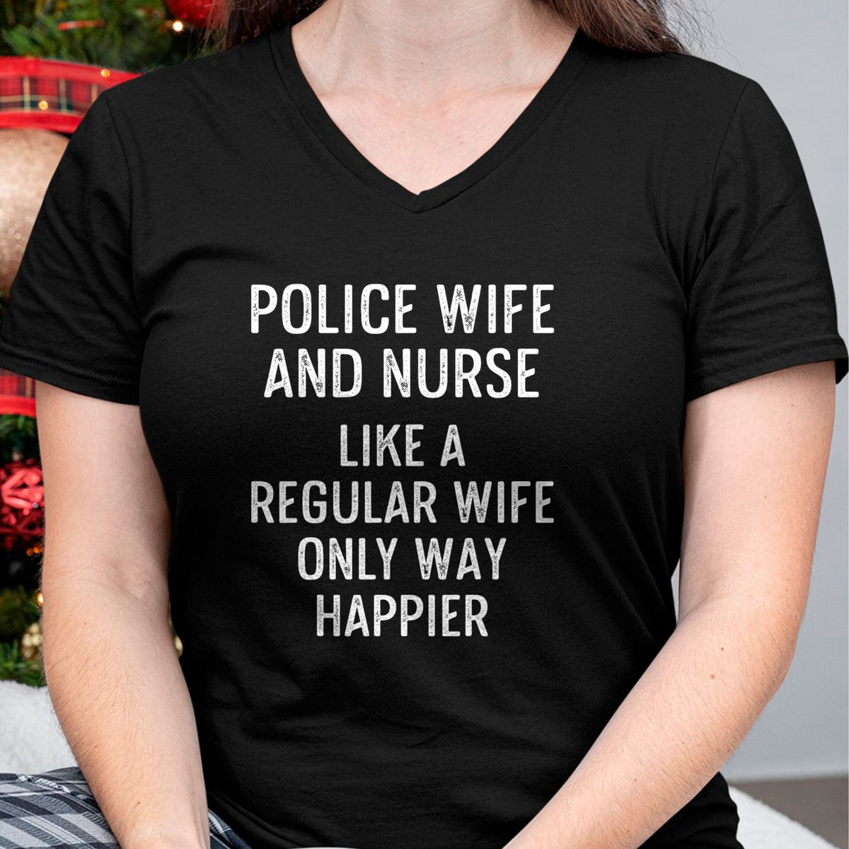 Funny Nurse Shirt, Nurse Unisex T-Shirt/Hoodie/Sweatshirt HLT00 - Police Wife Nurse Life Wife RN Mom T-Shirt