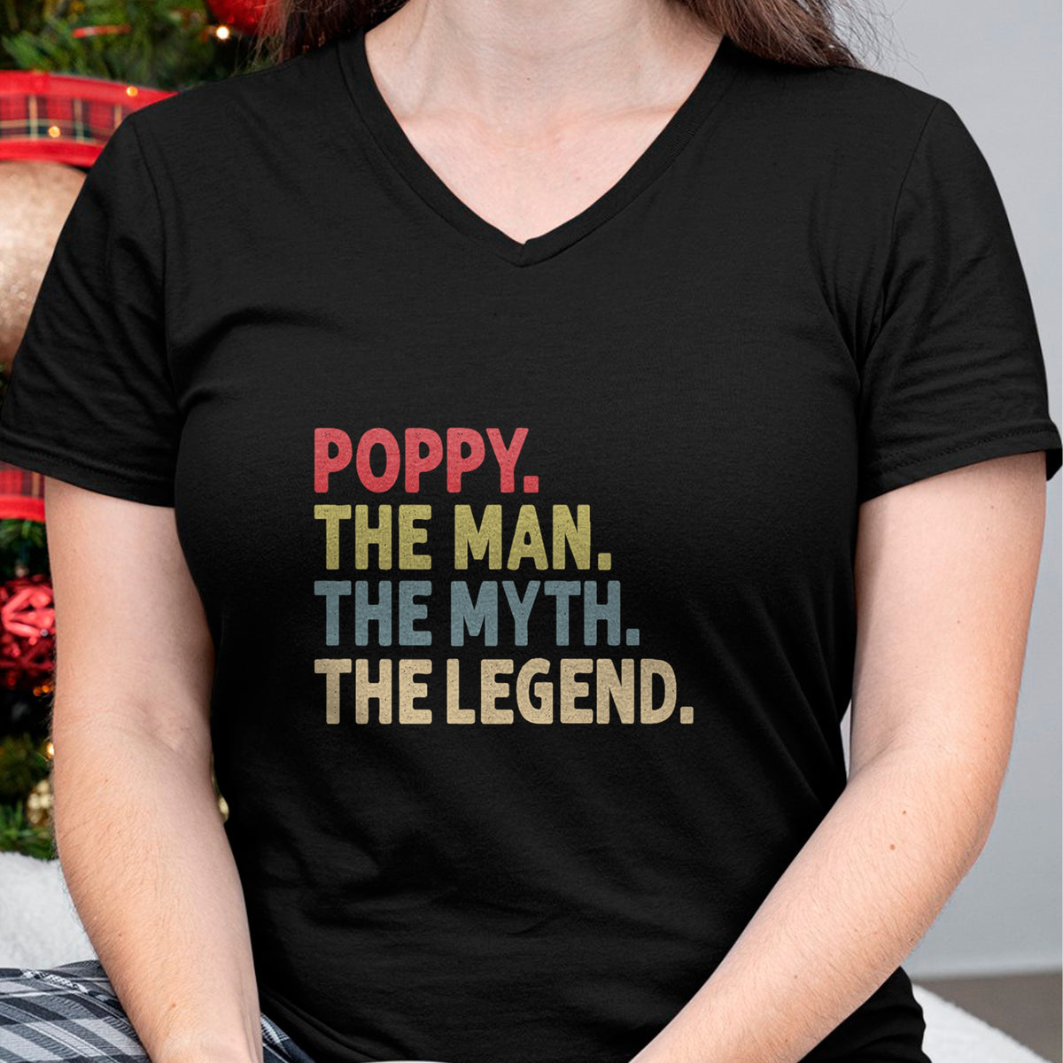 Best Grandpa Shirt, Proud Grandpa Unisex T-Shirt/Hoodie/Sweatshirt HLT00 - Poppy The Man The Myth the Legend Funny Grandpa Gift T-Shirt (1)