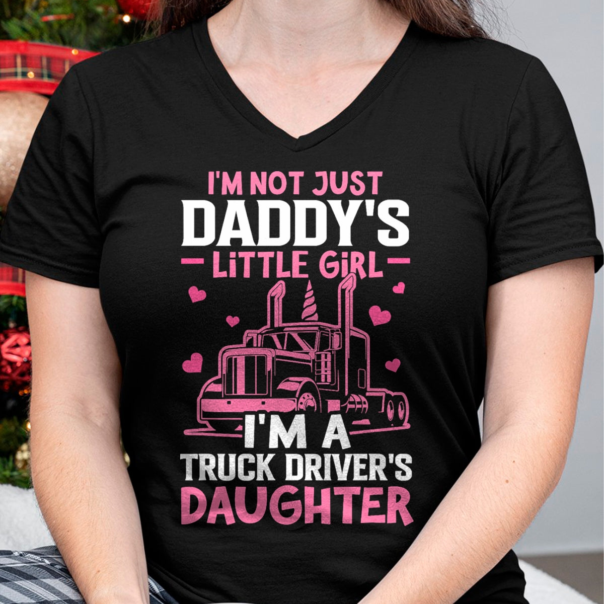 Best Truck Driver Life Shirt, Funny Trucker UnisexT-Shirt/Hoodie/Sweatshirt HLT00 - I'm A Truck Driver's Daughter Trucker Girl T-Shirt