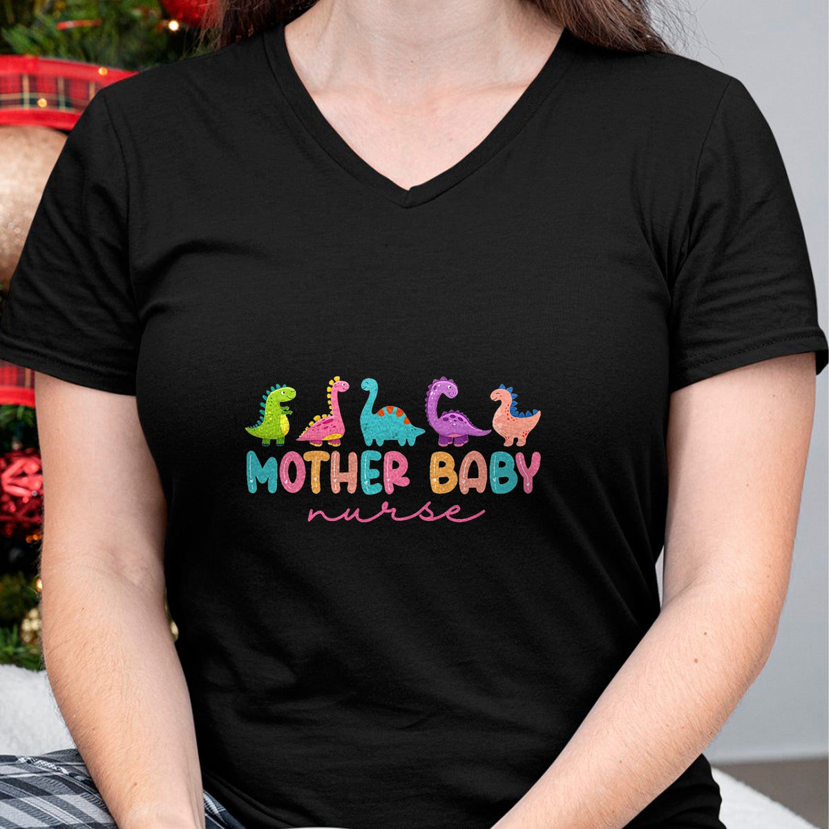 Funny Nurse Shirt, Nurse Unisex T-Shirt/Hoodie/Sweatshirt HLT00 - Women Mother Baby Nurse Dinosaur Postpartum RN Ob Nurse T-Shirt