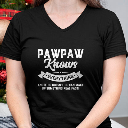 Best Grandpa Shirt, Proud Grandpa Unisex T-Shirt/Hoodie/Sweatshirt HLT00 - Pawpaw Knows Everything Shirt 60th Gift Funny Father's Day T-Shirt