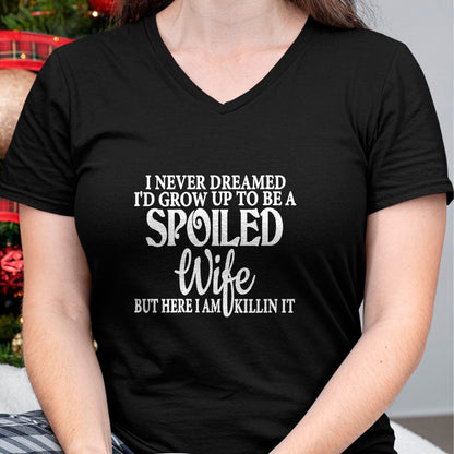 Best Wife Shirt, Wife and Husband Unisex T-Shirt/Hoodie/Sweatshirt HLT00 - Gift for wife T shirt, spoiled wife   Womens I never dreamed to be a spoiled wife of a grumpy old hu (1)
