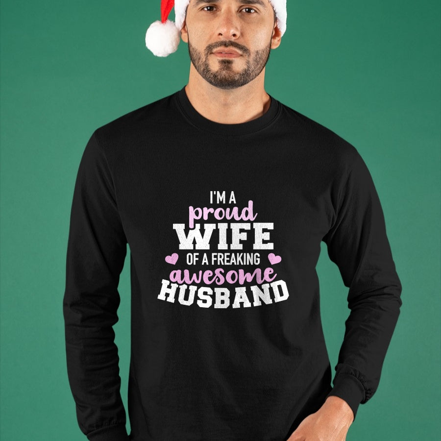 Best Wife Shirt, Wife and Husband Unisex T-Shirt/Hoodie/Sweatshirt HLT00 - Gift for wife T shirt, lucky wife   Proud wife husband wedding anniversary T-Shirt