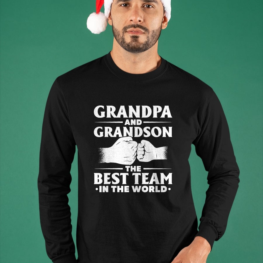 Best Grandpa Shirt, Proud Grandpa Unisex T-Shirt/Hoodie/Sweatshirt HLT00 - Father's Day Gift Grandpa The Man The Myth The Bad Influence T-Shirt